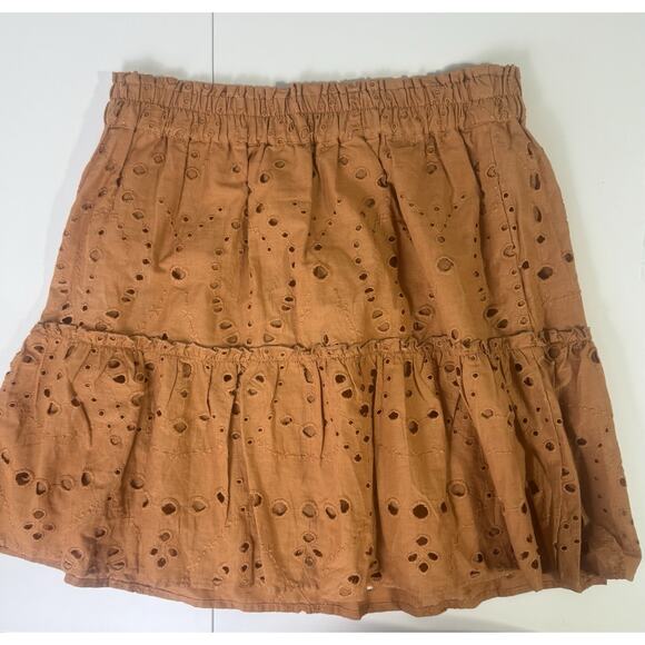 NWT Bishop&Young Large Orange Textured Fall Festival Boho Gypsy Midi Skirt - Picture 2 of 9